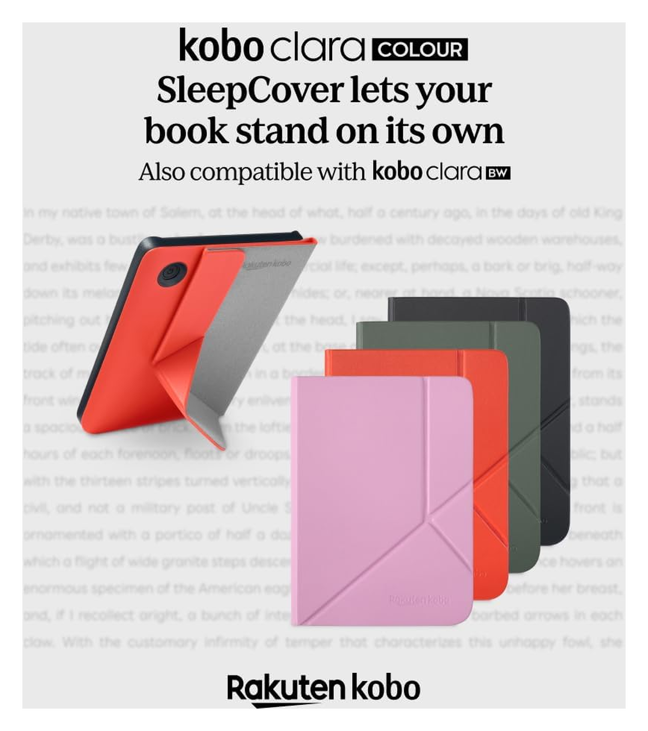 Origineel Kobo Clara Colour / BW Hoes SleepCover Book Case met Standaard Blauw afbeelding 2
