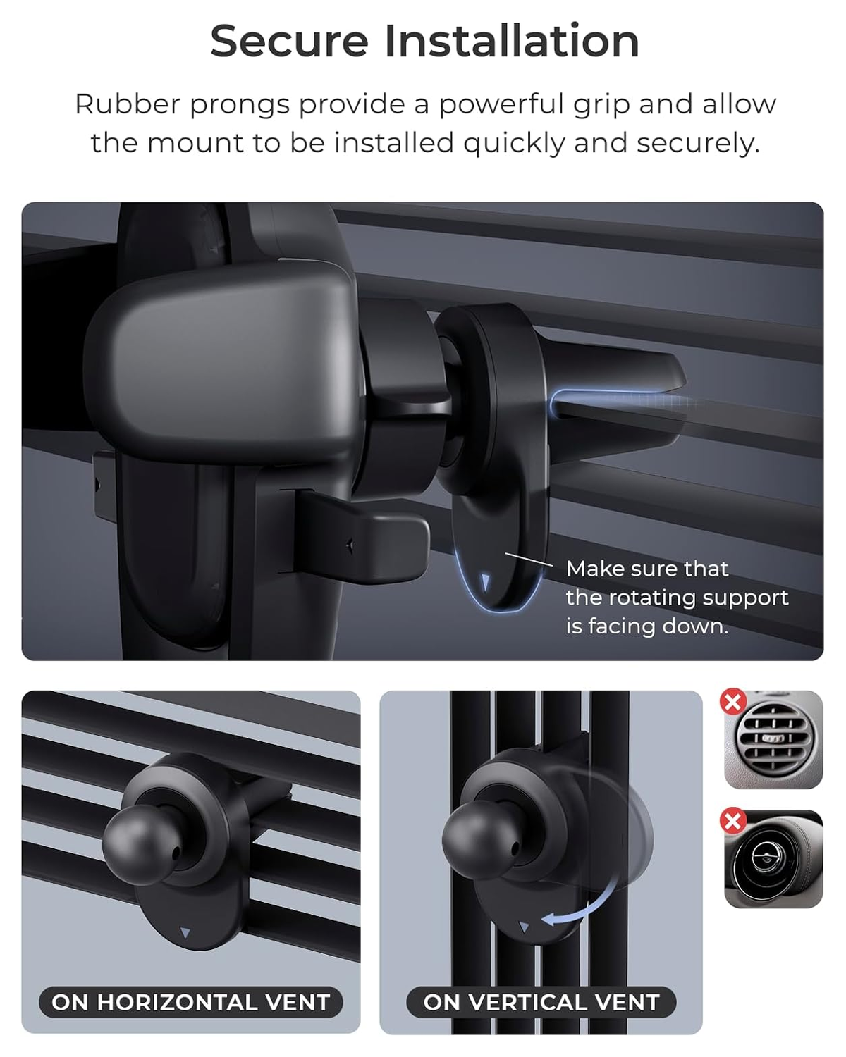 iOttie Easy One Touch 6 Telefoonhouder Auto Ventilatierooster met Klem afbeelding 4