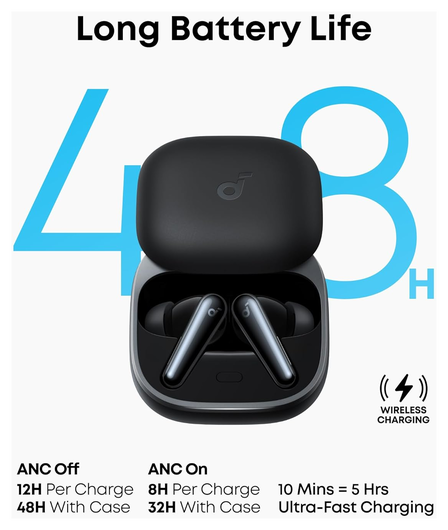 Anker Soundcore Liberty 5 Headset Noice Cancelling Zwart afbeelding 6