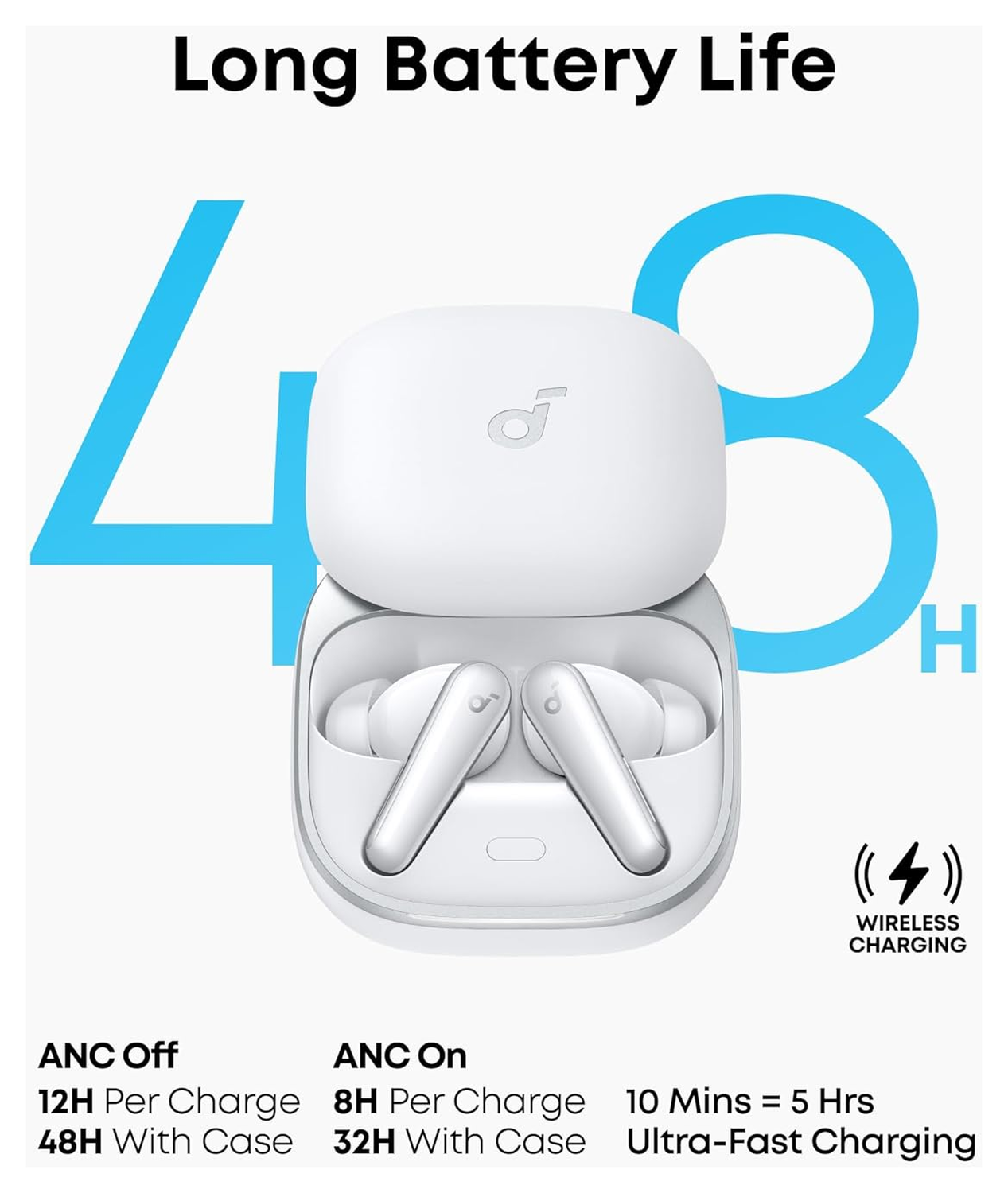 Anker Soundcore Liberty 5 Headset Noice Cancelling Wit afbeelding 3