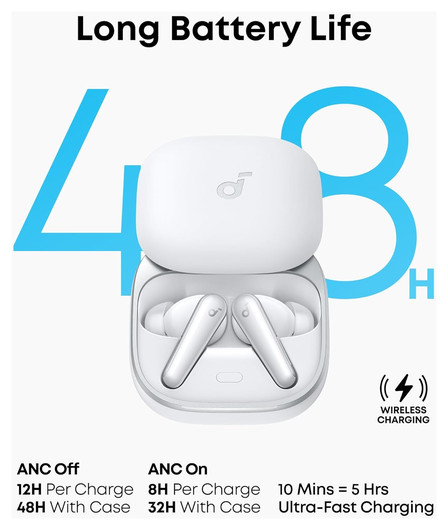 Anker Soundcore Liberty 5 Headset Noice Cancelling Wit afbeelding 3