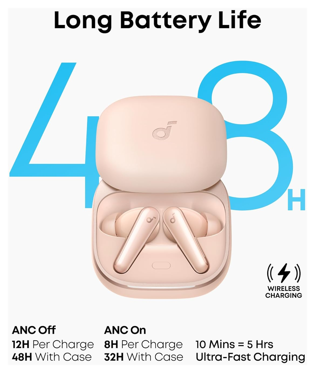 Anker Soundcore Liberty 5 Headset Noice Cancelling Roze afbeelding 6