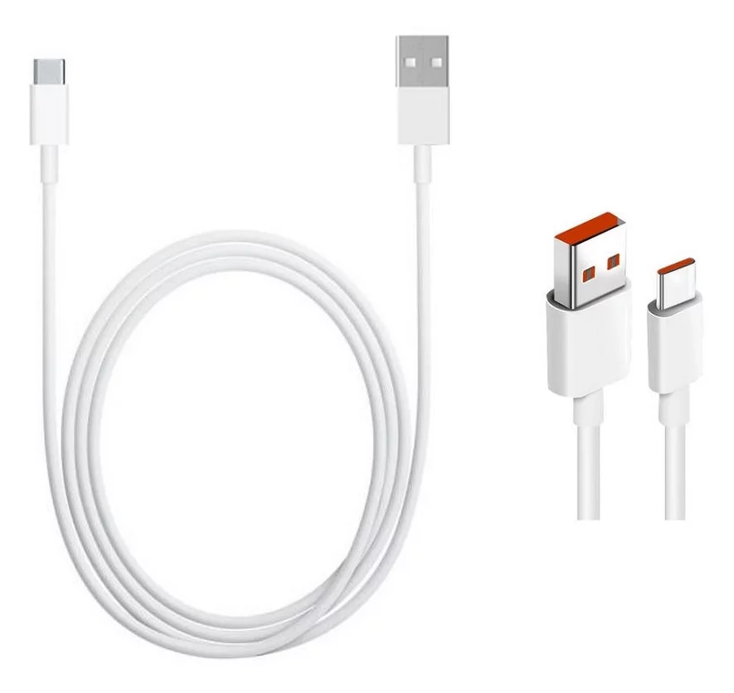 Originele Xiaomi USB-A naar USB-C Kabel 6A 120W PD 1M Wit afbeelding 1