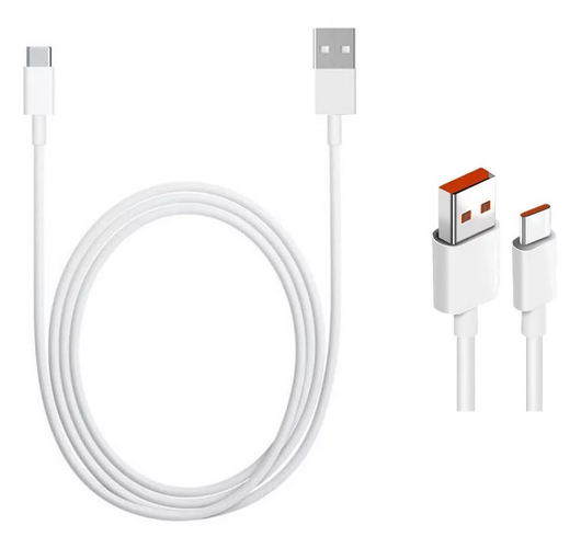 Originele Xiaomi USB-A naar USB-C Kabel 6A 120W PD 1M Wit afbeelding 1