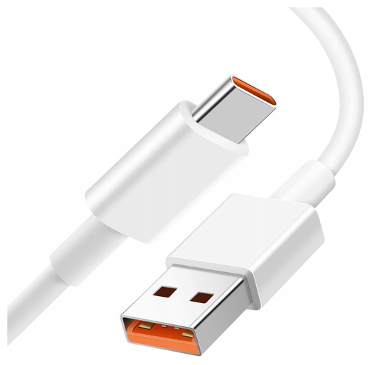 Originele Xiaomi USB-A naar USB-C Kabel 6A 120W PD 1M Wit afbeelding 3