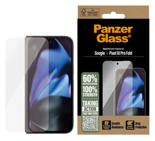 PanzerGlass Classic Fit Google Pixel 10 Pro Fold Screen Protector Tempered Glass afbeelding 1