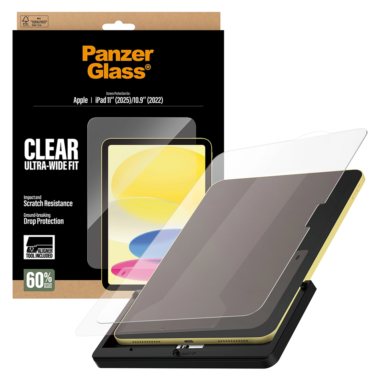 PanzerGlass Ultra-Wide Apple iPad 11 (2025) Screen Protector Tempered Glass afbeelding 4