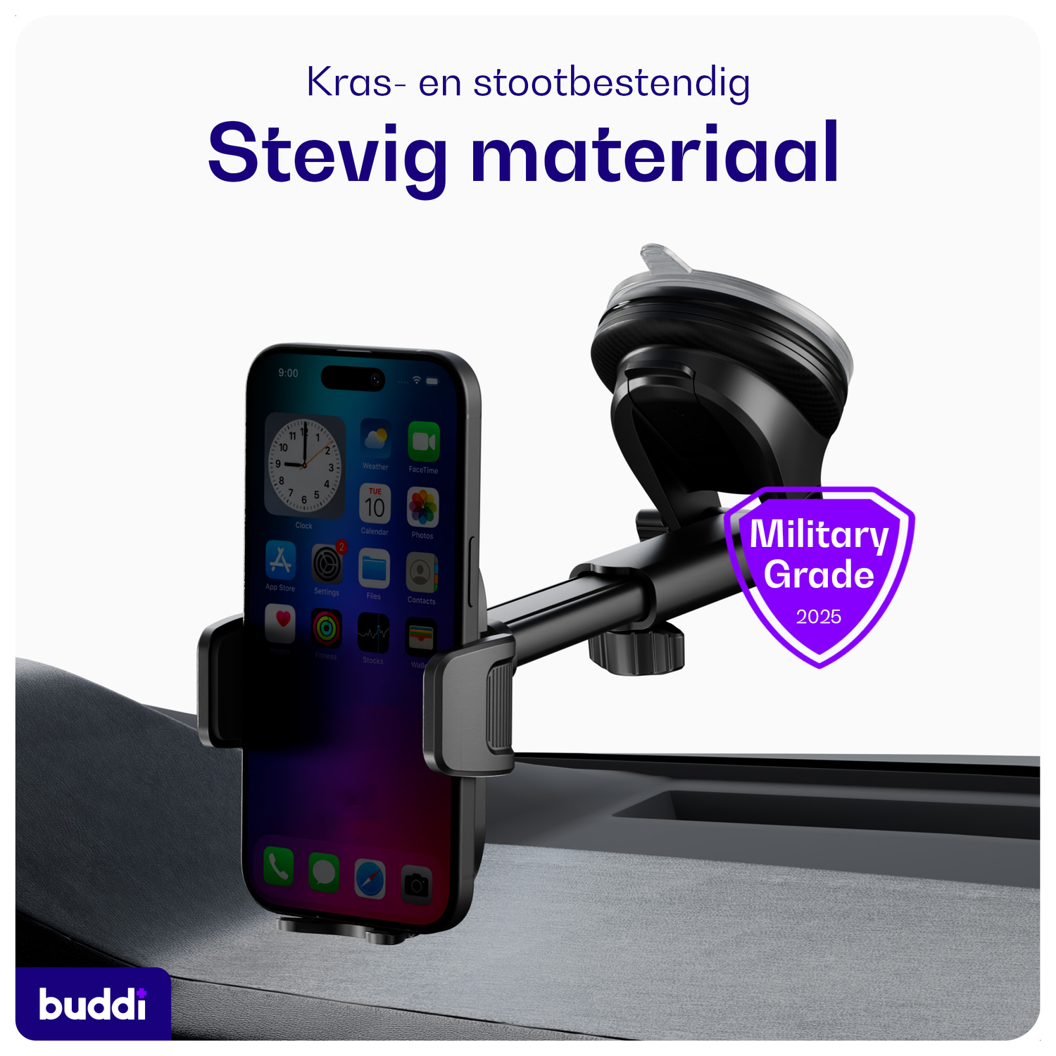 Buddi Way 2 Universele Telefoonhouder Auto Dashboard/Raam met Zuignap afbeelding 11