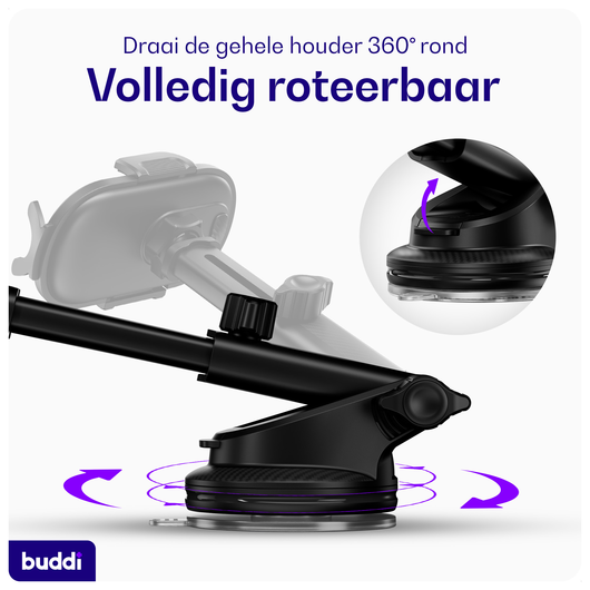 Buddi Way 2 Universele Telefoonhouder Auto Dashboard/Raam met Zuignap afbeelding 5