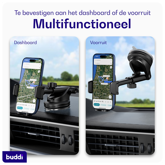 Buddi Way 2 Universele Telefoonhouder Auto Dashboard/Raam met Zuignap afbeelding 6