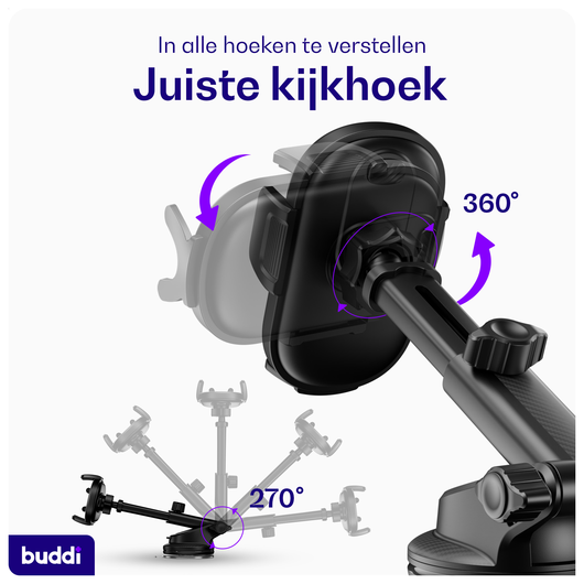 Buddi Way 2 Universele Telefoonhouder Auto Dashboard/Raam met Zuignap afbeelding 10