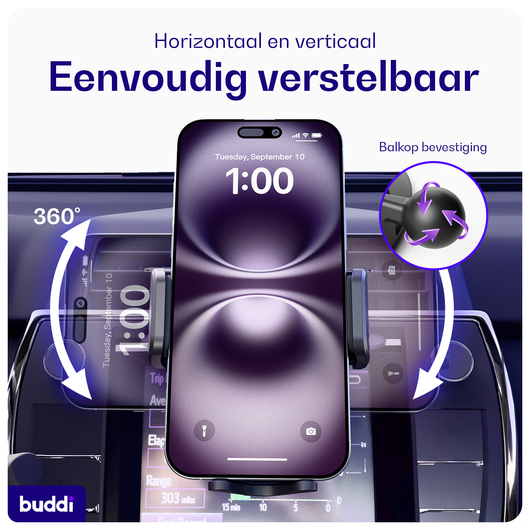 Buddi Way 2 Universele Telefoonhouder Auto Ventilatierooster met Klem afbeelding 4