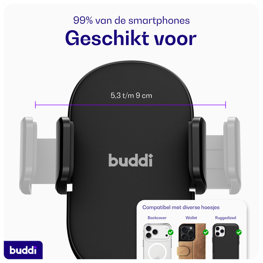 Buddi Way 2 Universele Telefoonhouder Auto Ventilatierooster met Klem afbeelding 6