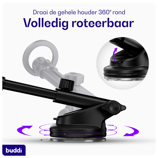 Buddi MagWay Universele MagSafe Telefoonhouder Auto Dashboard/Raam met Zuignap afbeelding 6