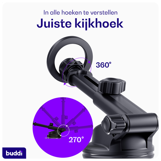 Buddi MagWay Universele MagSafe Telefoonhouder Auto Dashboard/Raam met Zuignap afbeelding 8