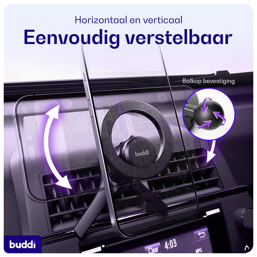 Buddi MagWay Universele MagSafe Telefoonhouder Auto Ventilatierooster afbeelding 7