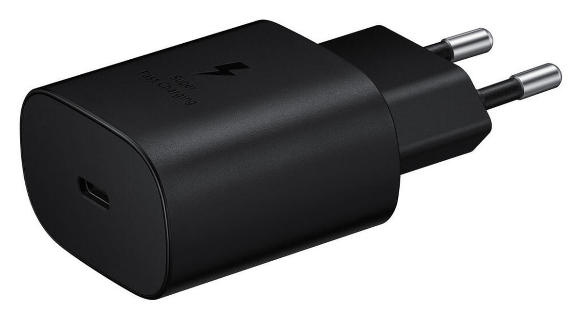 Originele Samsung 25W Power Adapter USB-C Adapter Duo Pack Zwart afbeelding 2
