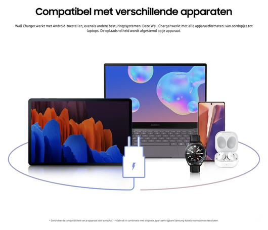 Originele Samsung 25W Power Adapter USB-C Adapter Duo Pack Wit afbeelding 4