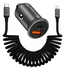 Buddi Power 45W Autolader met USB-C naar Lightning Krulsnoer afbeelding 1