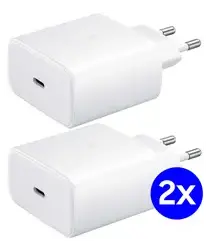 Originele Samsung 65W Power Adapter USB-C Adapter Duo Pack Wit afbeelding