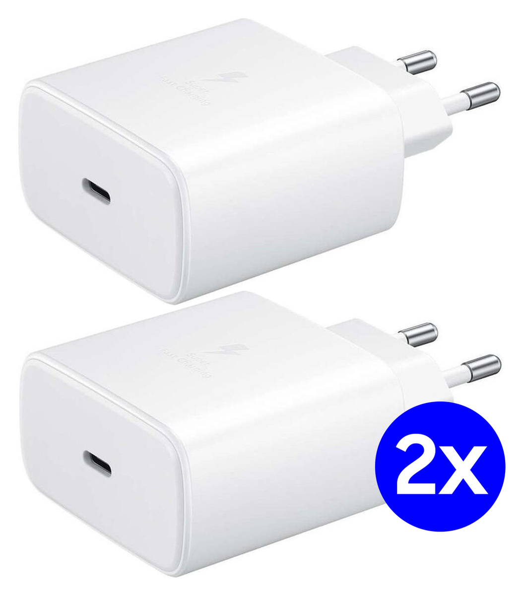 Originele Samsung 65W Power Adapter USB-C Adapter Duo Pack Wit afbeelding 1