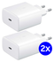 Originele Samsung 65W Power Adapter USB-C Adapter Duo Pack Wit afbeelding 1