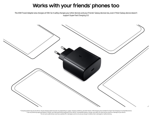 Originele Samsung 45W Power Adapter USB-C Adapter 5A Duo Pack Zwart afbeelding 4