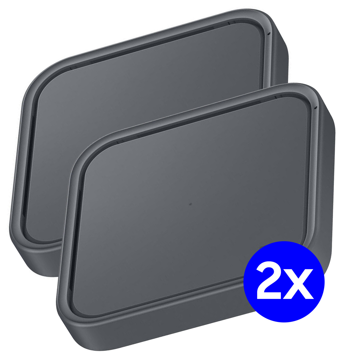 Originele Samsung Mono Wireless Charger Pad 15W Duo Pack Grijs afbeelding 1