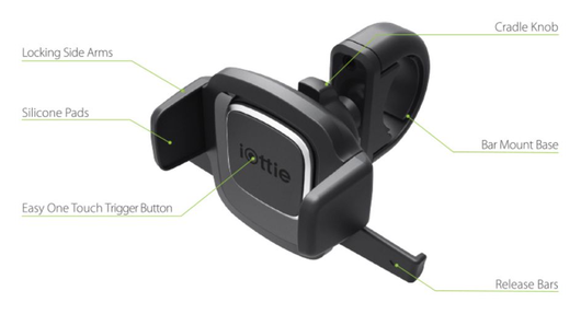 iOttie Easy One Touch 4 set - QI Autohouder + fietshouder afbeelding 7