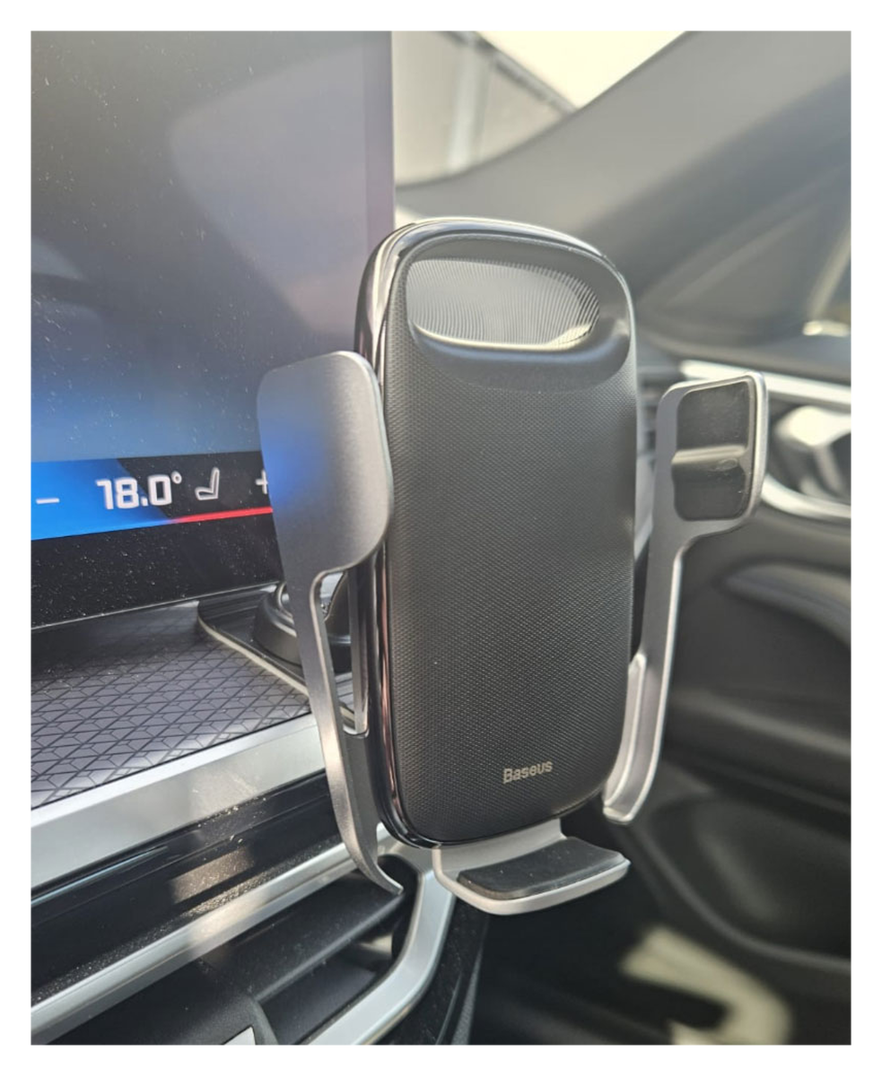 Baseus QI Houder 15W met horizontale minimount 17mm - voor BMW i4 afbeelding 2