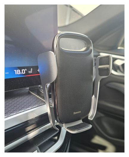 Baseus QI Houder 15W met horizontale minimount 17mm - voor BMW i4 afbeelding 2