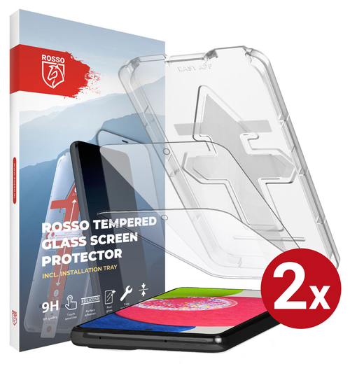 Rosso Samsung Galaxy A52S/A52 Tempered Glass met Installatietray (2-Pack) afbeelding 1