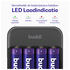 Buddi Battery Charger AA + AAA Batterij USB-C Oplader 4 Stuks Zwart afbeelding 3