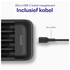 Buddi Battery Charger AA + AAA Batterij USB-C Oplader 4 Stuks Zwart afbeelding 2