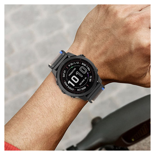 Universeel Smartwatch Bandje 22MM - Nylon - Trail Loop - Blauw afbeelding 4