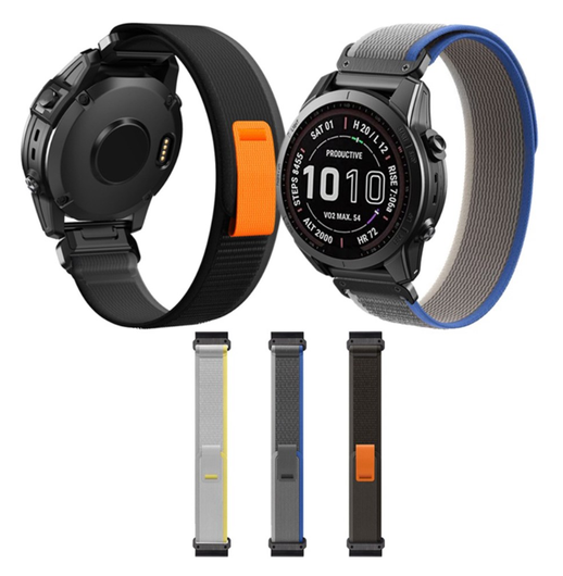 Universeel Smartwatch Bandje 22MM - Nylon - Trail Loop - Blauw afbeelding 6