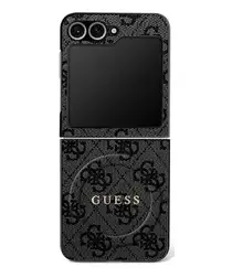 Guess 4G Classic MagSafe Samsung Galaxy Z Flip 7 Hoesje Back Cover Zwart afbeelding