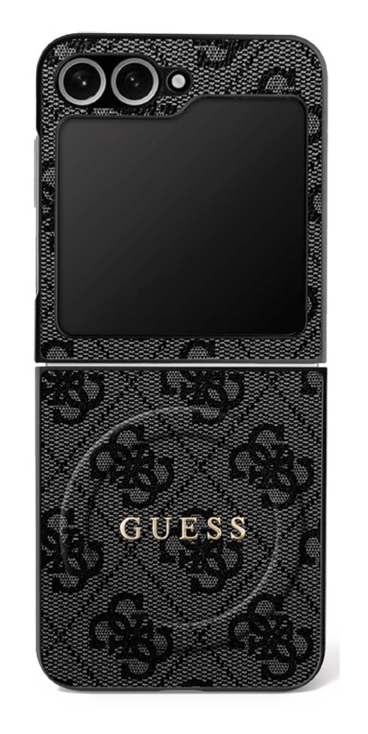 Guess 4G Classic MagSafe Samsung Galaxy Z Flip 7 Hoesje Back Cover Zwart afbeelding 1