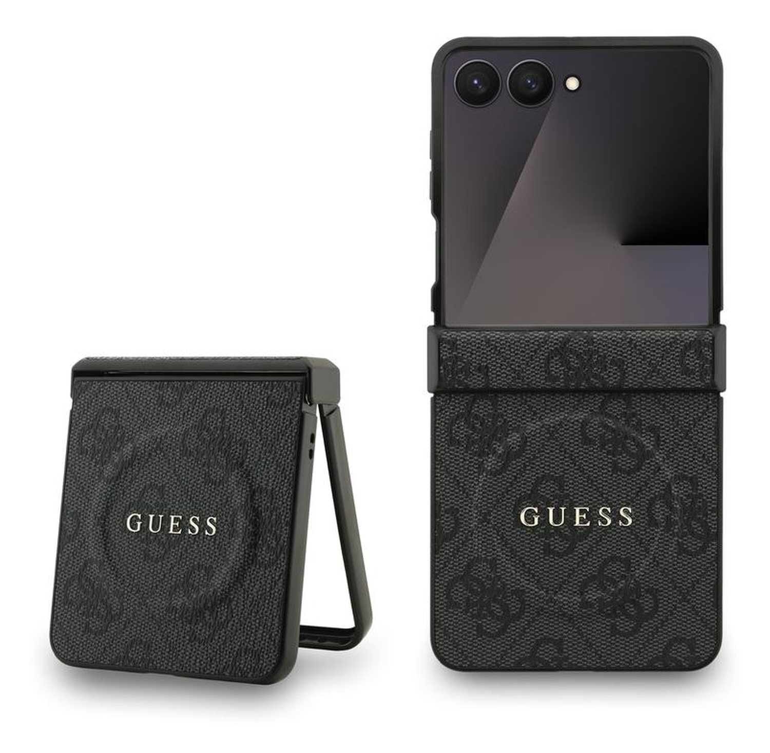 Guess 4G Classic MagSafe Samsung Galaxy Z Flip 7 Hoesje Back Cover Zwart afbeelding 1