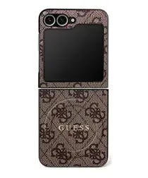 Guess 4G Classic MagSafe Samsung Galaxy Z Flip 7 Hoesje Back Cover Bruin afbeelding