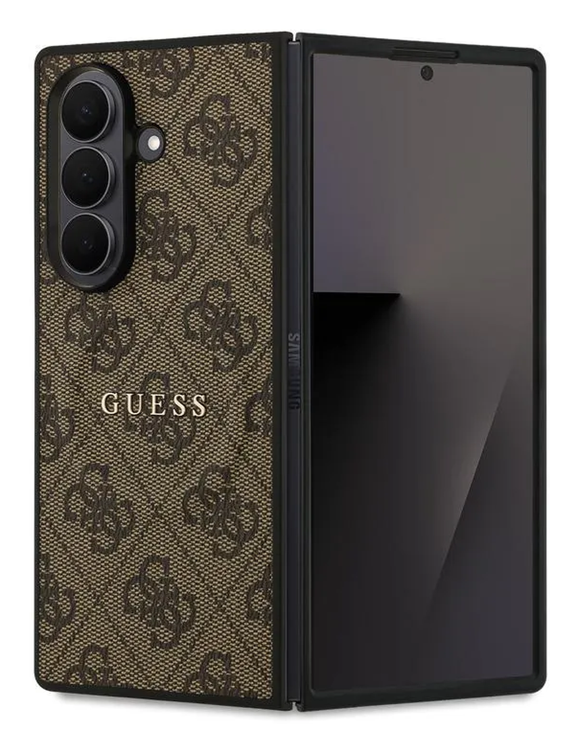 Guess Samsung Galaxy Z Fold 7 Hoesje MagSafe 4G Monogram Logo Bruin afbeelding 1