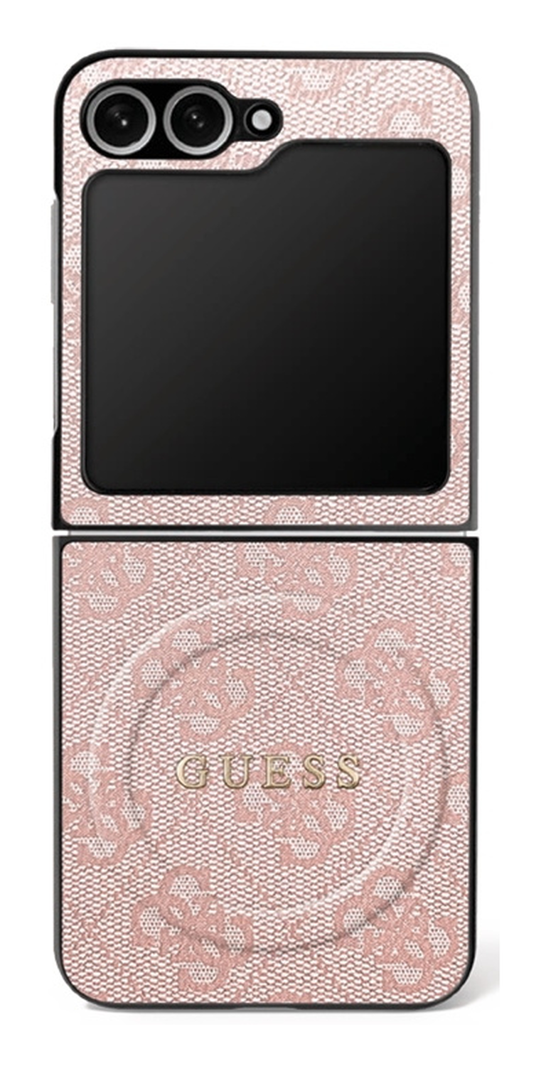 Guess 4G Classic MagSafe Samsung Galaxy Z Flip 7 Hoesje Back Cover Roze afbeelding 1