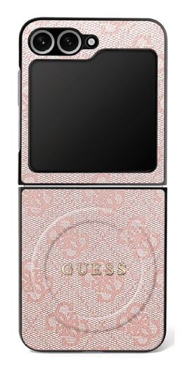 Guess 4G Classic MagSafe Samsung Galaxy Z Flip 7 Hoesje Back Cover Roze afbeelding 1
