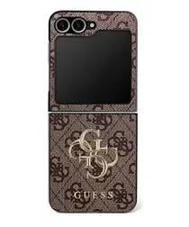 Guess Samsung Galaxy Z Flip 7 Hoesje Big 4G Logo Back Cover Bruin afbeelding