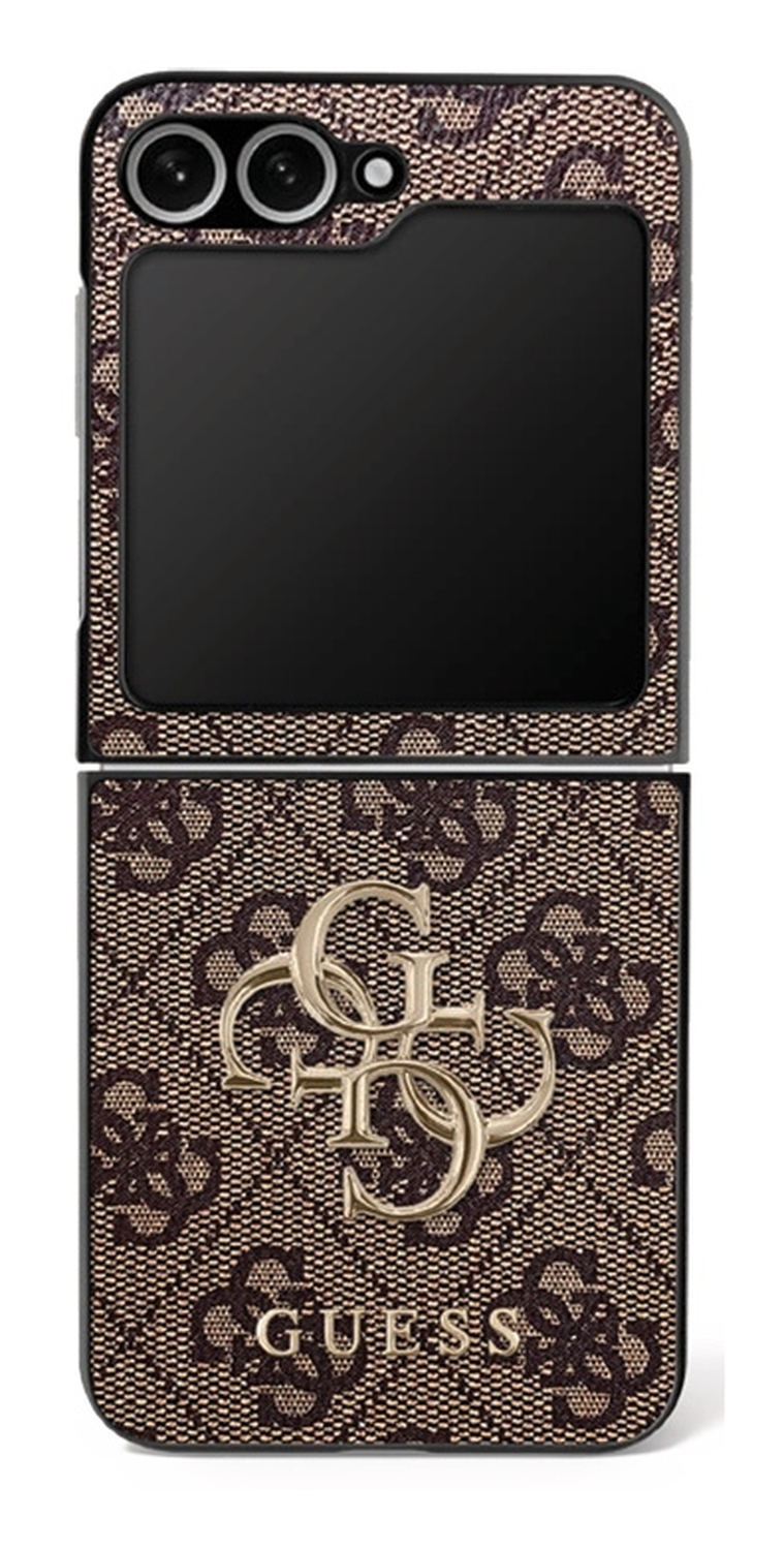 Guess Samsung Galaxy Z Flip 7 Hoesje Big 4G Logo Back Cover Bruin afbeelding 1
