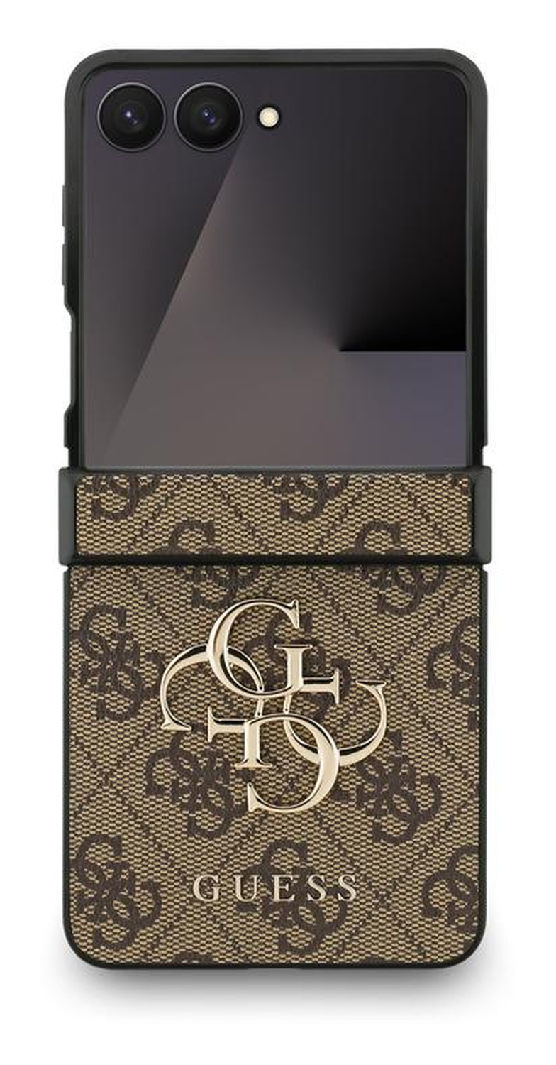Guess Samsung Galaxy Z Flip 7 Hoesje Big 4G Logo Back Cover Bruin afbeelding 2