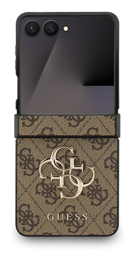 Guess Samsung Galaxy Z Flip 7 Hoesje Big 4G Logo Back Cover Bruin afbeelding 2