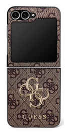 Guess Samsung Galaxy Z Flip 7 Hoesje Big 4G Logo Back Cover Bruin afbeelding