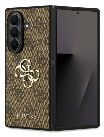 Guess Samsung Galaxy Z Fold 7 Hoesje Big 4G Logo Back Cover Bruin afbeelding 1
