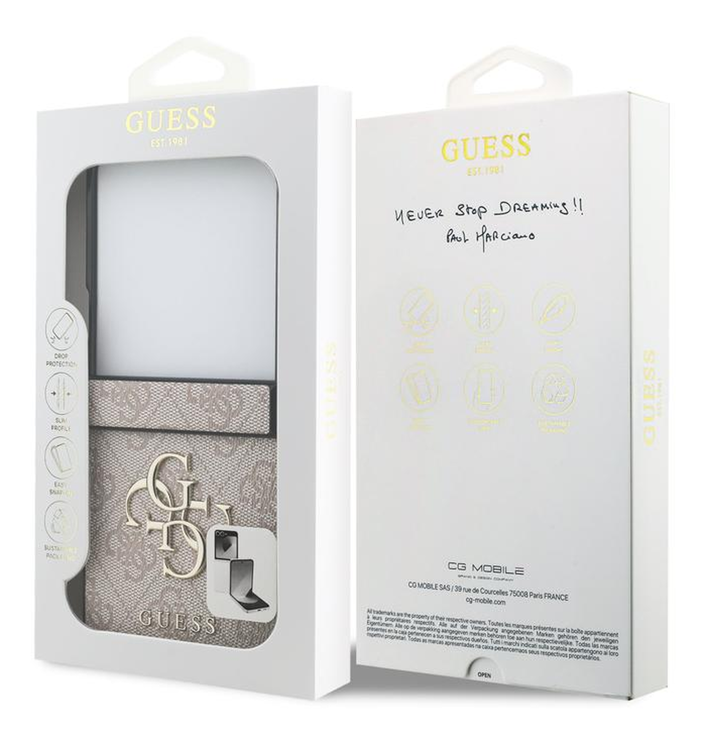 Guess Samsung Galaxy Z Flip 7 Hoesje Big 4G Logo Back Cover Roze afbeelding 5